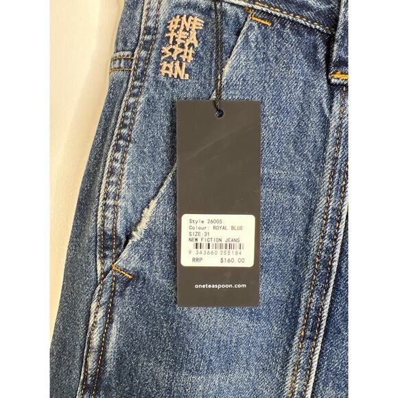 Revolve One Teaspoon New Fiction Cargo Style Wide Leg Jeans in Royal Blue NWT - Picture 6 of 11